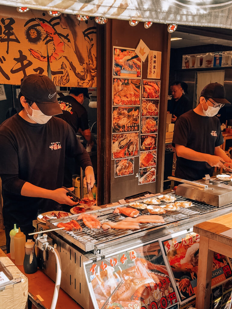 tsukiji outer market food stall