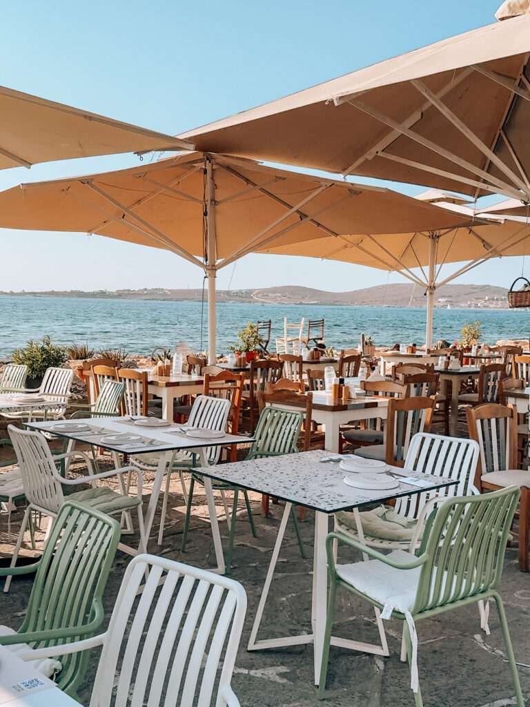 A cute beach bar in Parikia, Paros, Greece