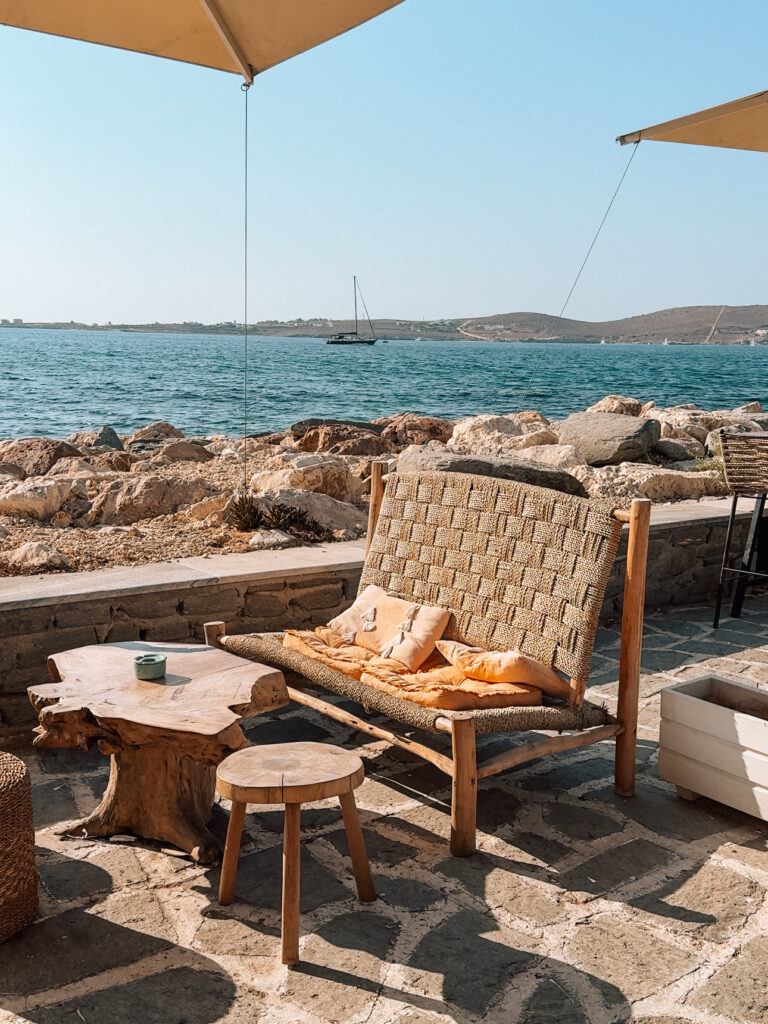 A beach bar in Parikia, Paros, Greece