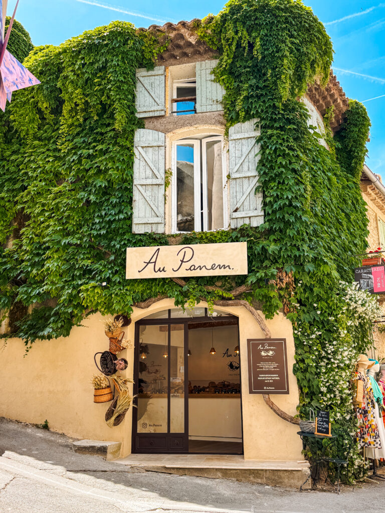 a building covered in green ivy in lourmarin, provence