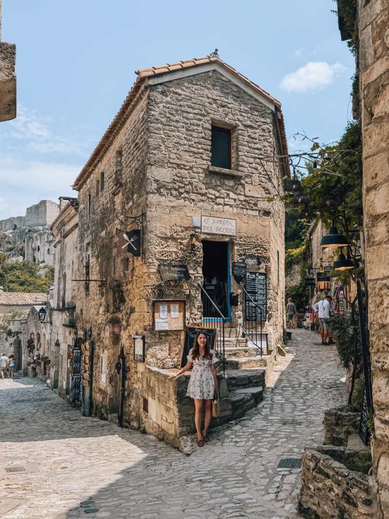 A cute stone building in les baux de provence
