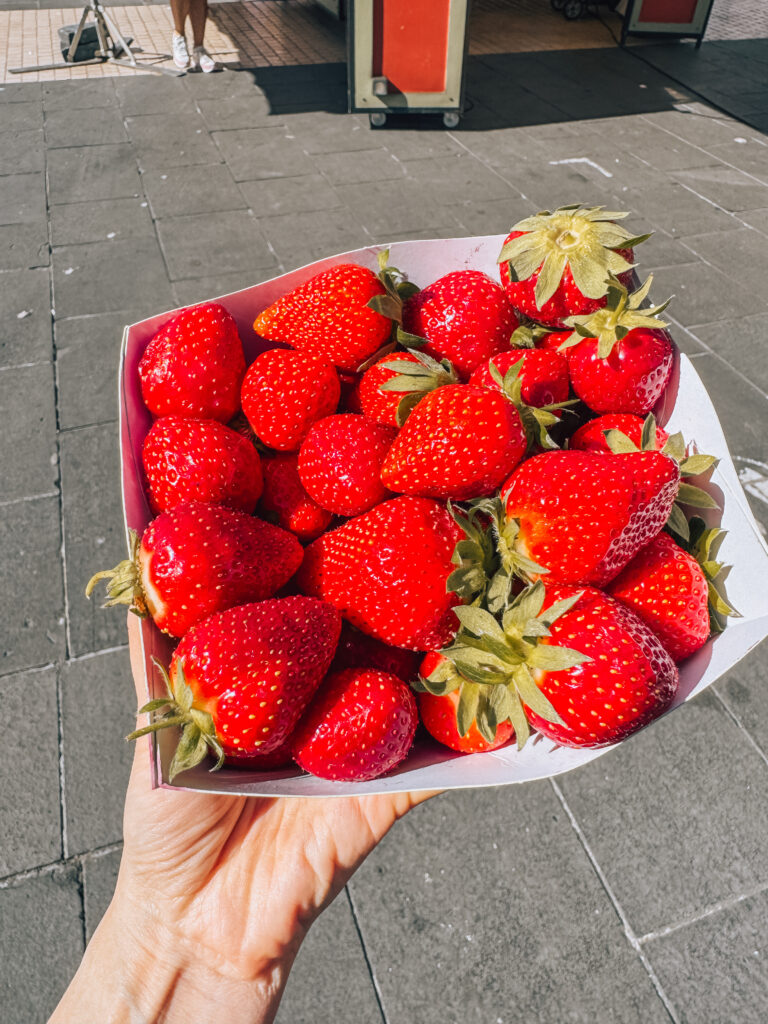 local strawberries sold at Marché Aux Fleurs - Cours Saleya - Nice 