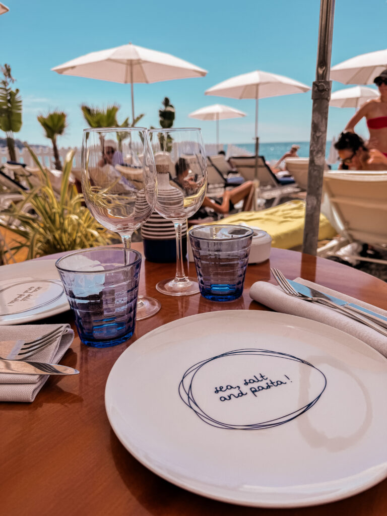 dining at Le Galet, Nice, France