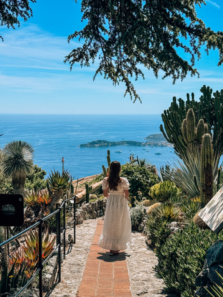 Views of Mediterranean from Jardin Exotique in Eze Village France