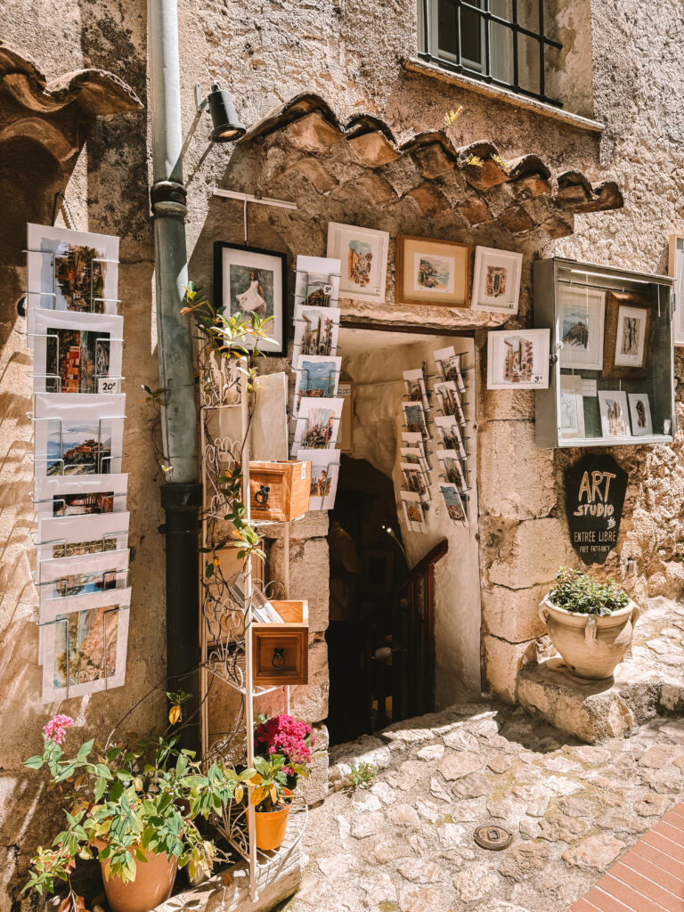 charming art gallery in Eze Village France