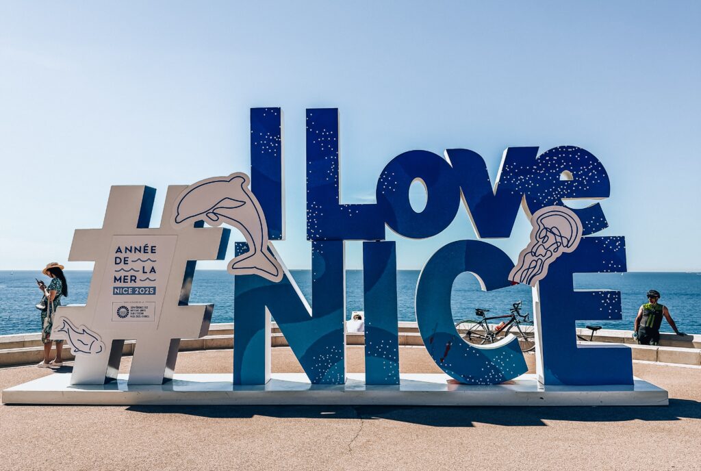 I Love Nice sign in Nice, France
