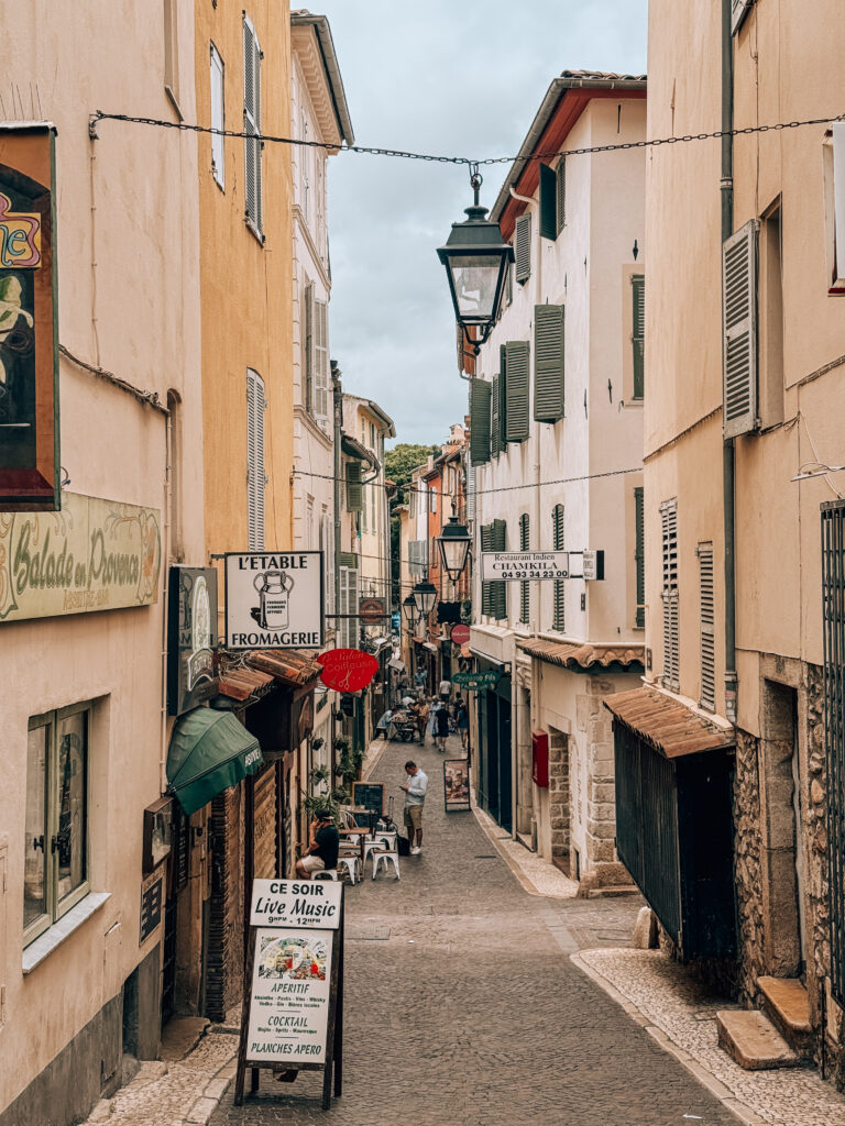 Charming streets of Old Town Antibes one of the best day trips from Nice by train