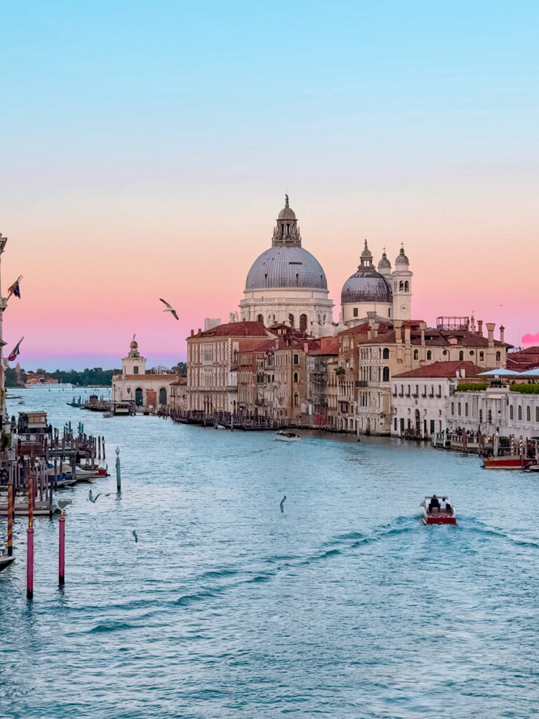 sunset over venice