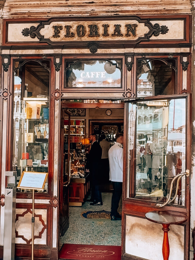 Caffe Florian, the oldest coffeehouse in Italy