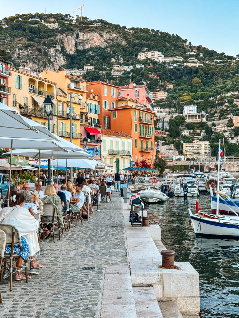 colorful buildings and waterfront at Villefranche-sur-Mer, one of the greatest day trips from Nice by train