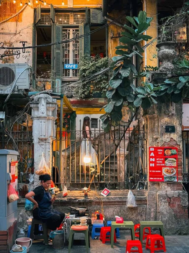 Street scene in central Hanoi, Vietnam