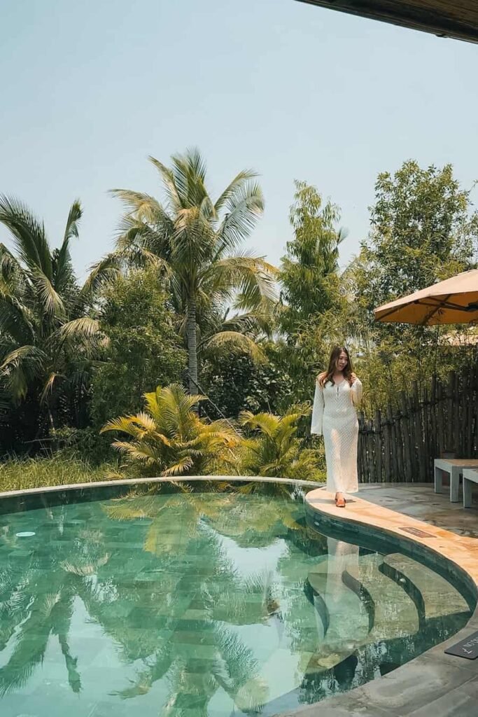 Private villa pool at Namia River Retreat in Hoi An